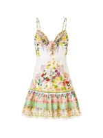 Camilla tie-front ruffle mini dress - Image 2
