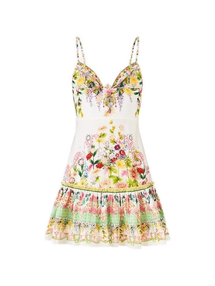 Camilla tie-front ruffle mini dress - Image 2