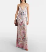 Camilla Embellished floral silk satin maxi dress - Image 2