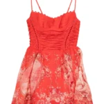 ZIMMERMANN Rebellion lace-up floral mini dress