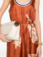 ALEMAIS Soleil D'amour graphic-print tie midi dress - Image 2
