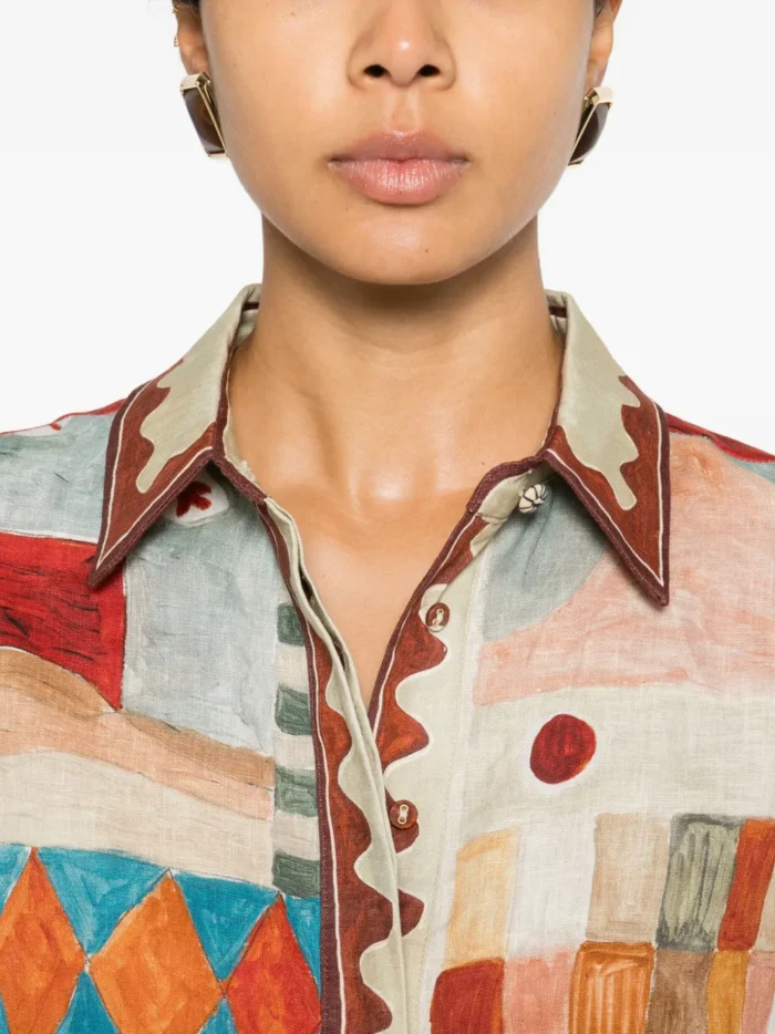 ALEMAIS Michelle abstract-print shirt - Image 4