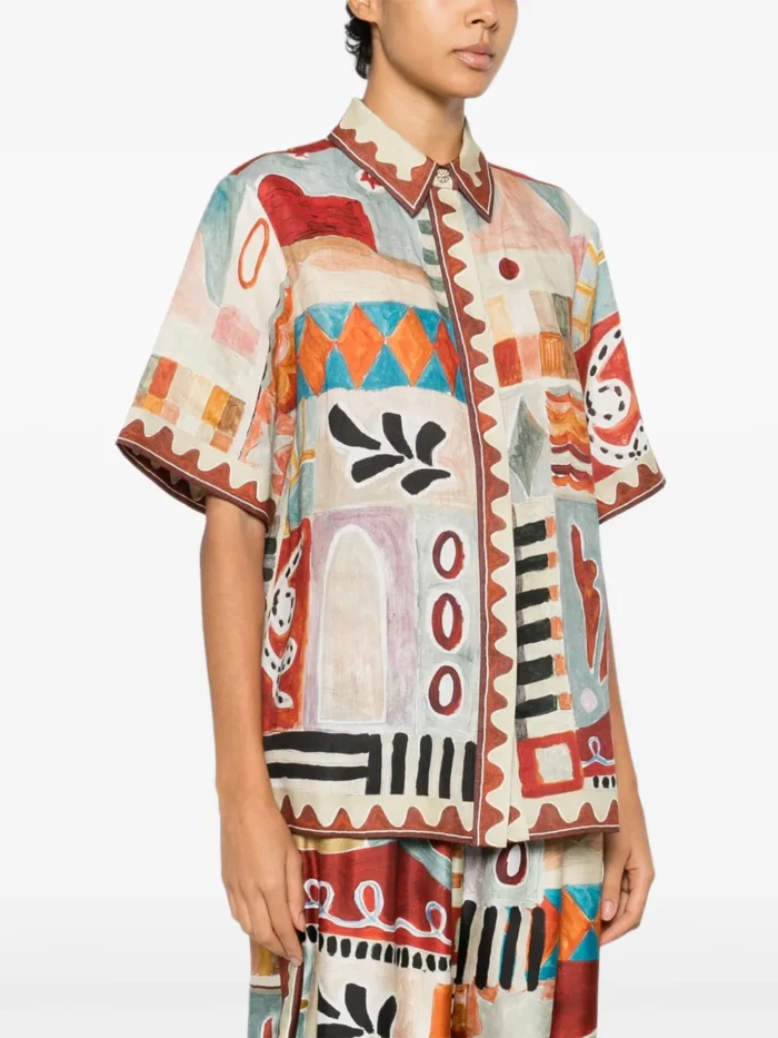 ALEMAIS Michelle abstract-print shirt - Image 3