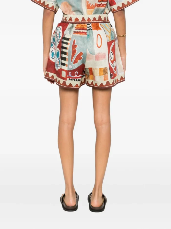 ALEMAIS Michelle abstract-print shorts - Image 4