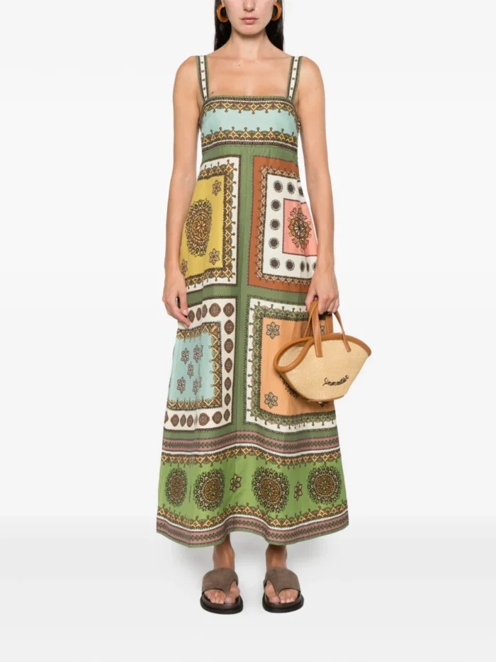 ALEMAIS Contina square-neck midi dress - Image 2