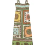ALEMAIS Contina square-neck midi dress