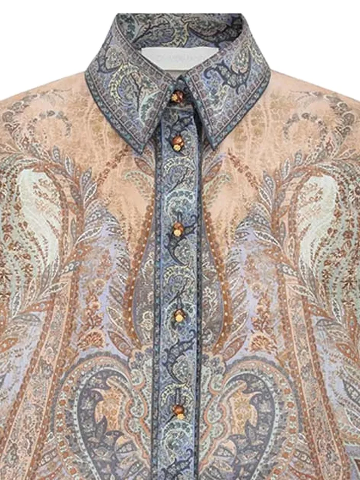 ZIMMERMANN Wanderlust short-sleeve tapestry shirt - Image 2
