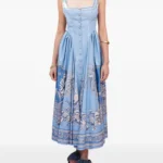 ALEMAIS Villa Romantica buttoned-floral midi dress