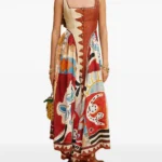 ALEMAIS Michelle buttoned-printed midi dress