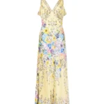 Camilla V-neck maxi dress