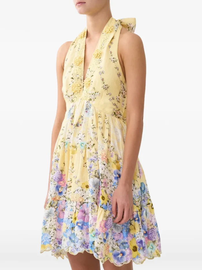 Camilla ruffle-hem mini dress - Image 2