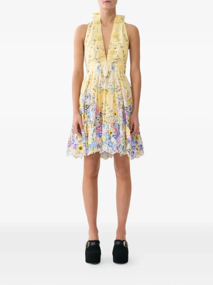 Camilla ruffle-hem mini dress - Image 3