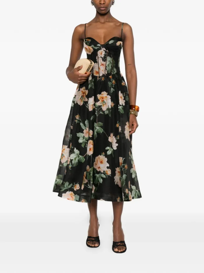 ZIMMERMANN Luna corset floral midi dress - Image 2