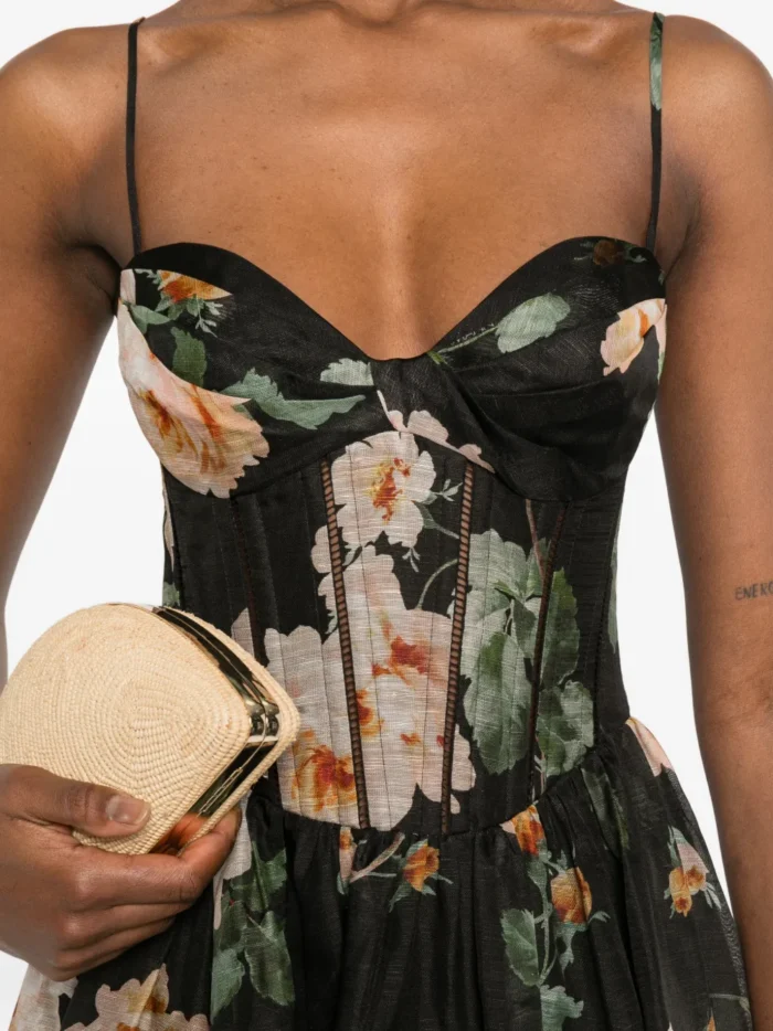 ZIMMERMANN Luna corset floral midi dress - Image 5