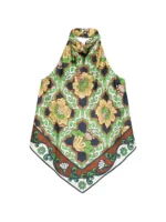 ALEMAIS Liana floral halterneck top