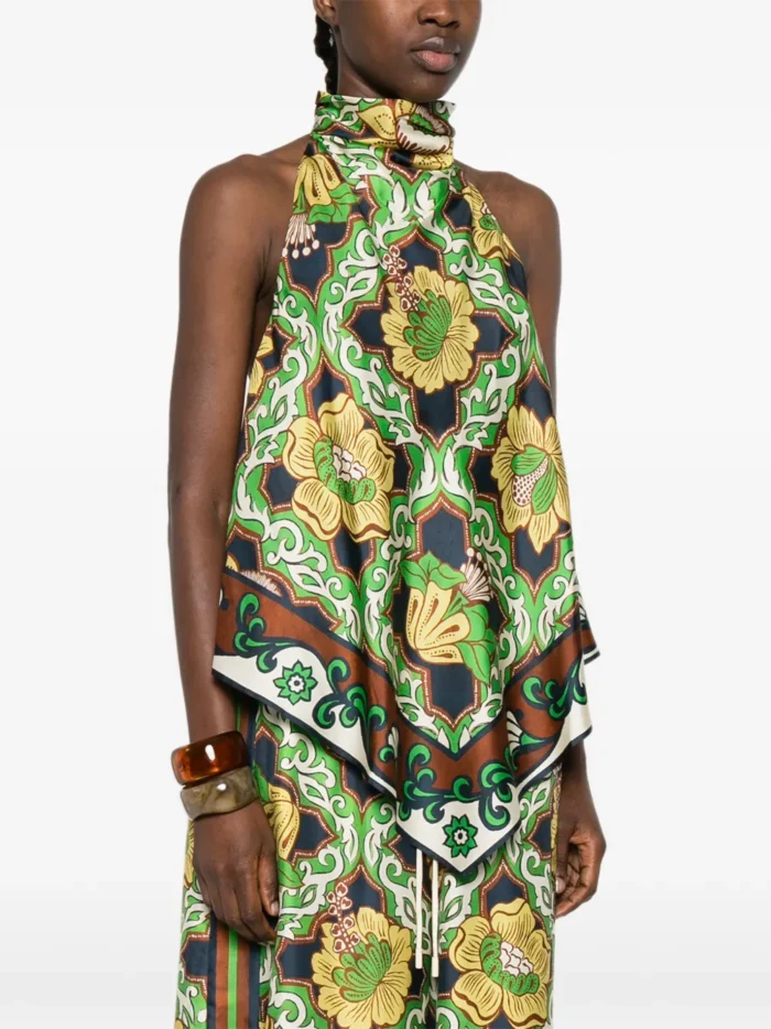 ALEMAIS Liana floral halterneck top - Image 2