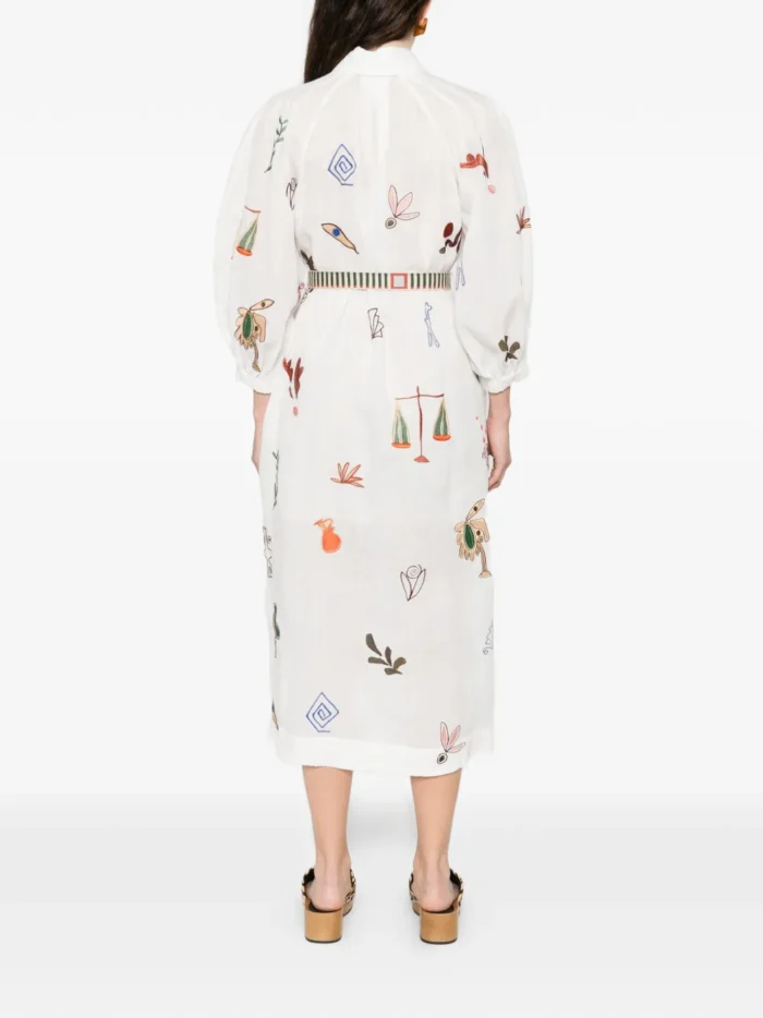 ALEMAIS embroidered midi dress - Image 3