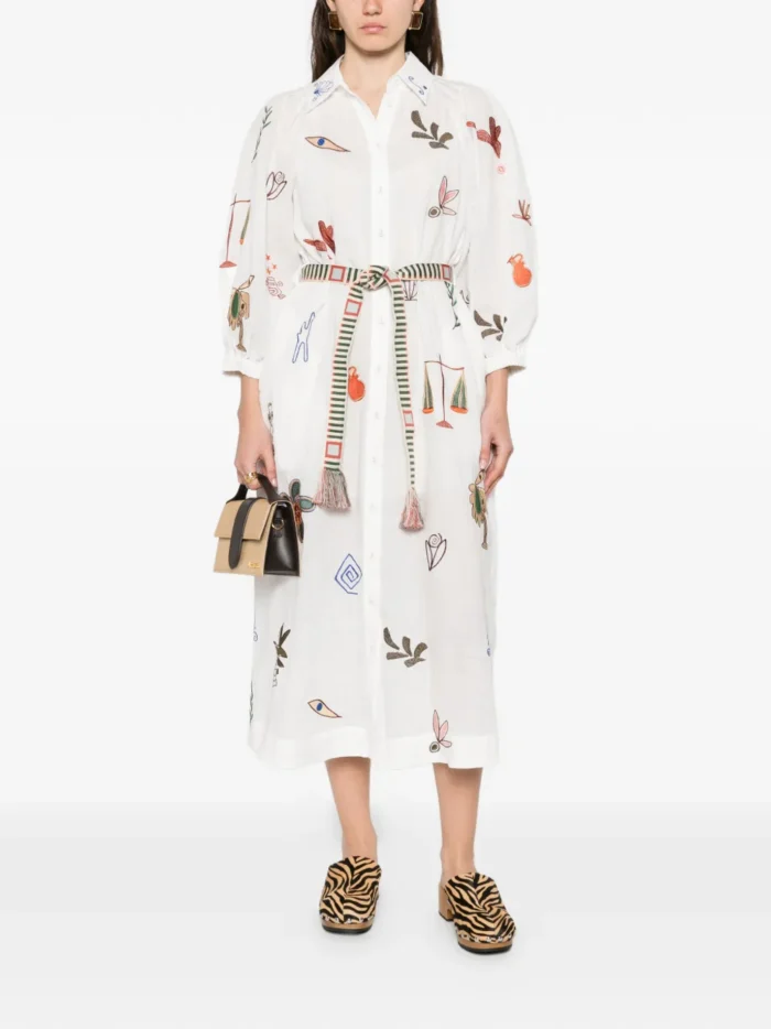 ALEMAIS embroidered midi dress - Image 2