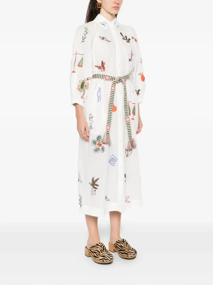 ALEMAIS embroidered midi dress - Image 4