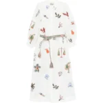 ALEMAIS embroidered midi dress