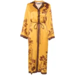 ALEMAIS floral-print belted dress