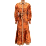 ALEMAIS belt-detail midi dress