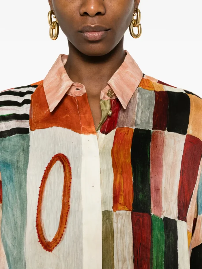 ALEMAIS x Laurence Leenaert Marjorelle patchwork shirt - Image 5