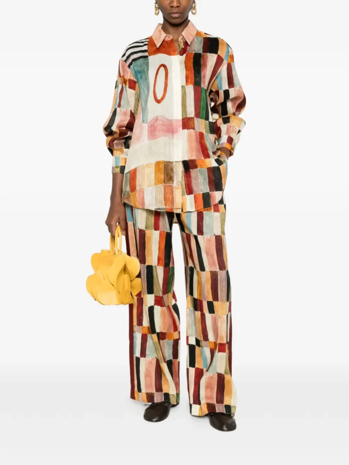 ALEMAIS x Laurence Leenaert Marjorelle patchwork shirt - Image 4