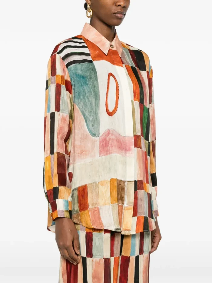 ALEMAIS x Laurence Leenaert Marjorelle patchwork shirt - Image 2