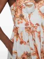 ZIMMERMANN Aster floral-print corset midi dress - Image 2