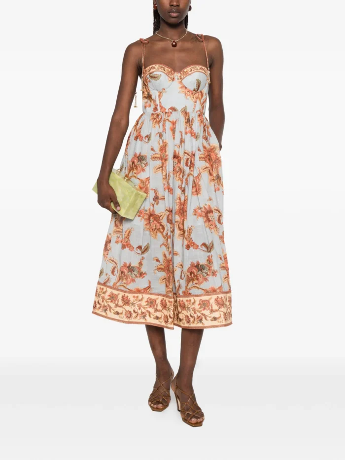 ZIMMERMANN Aster floral-print corset midi dress - Image 3