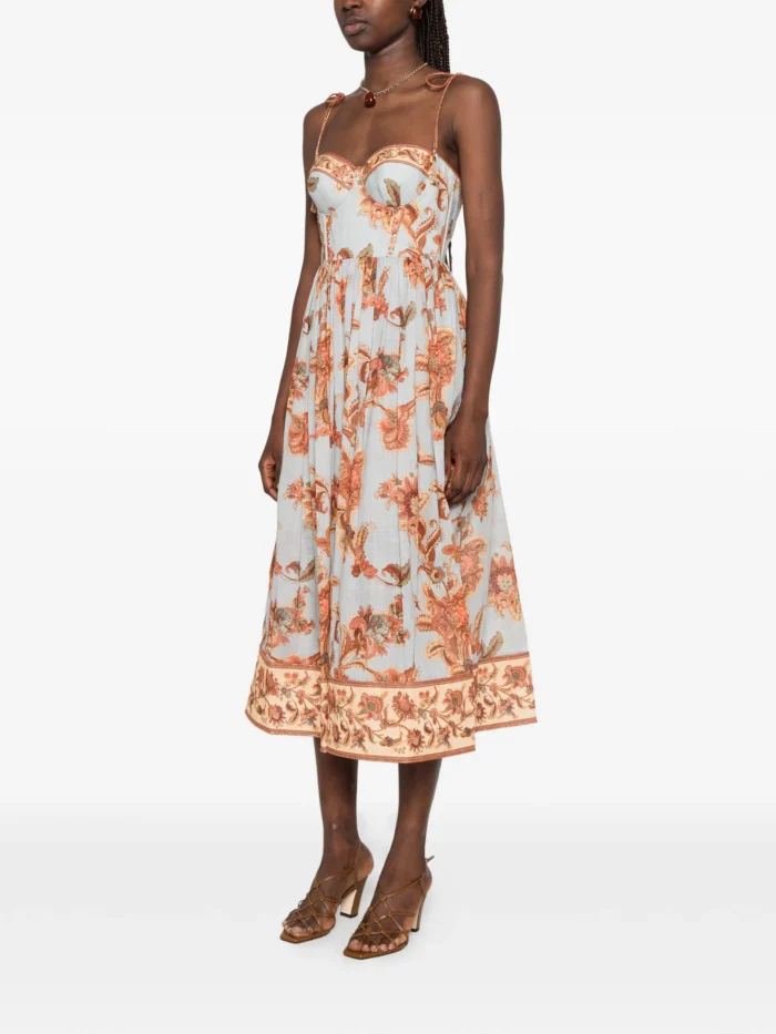 ZIMMERMANN Aster floral-print corset midi dress - Image 4