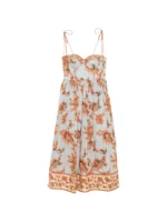 ZIMMERMANN Aster floral-print corset midi dress