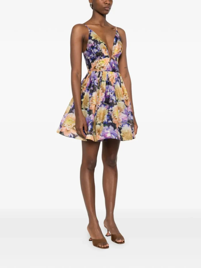 ZIMMERMANN v-neck floral mini dress - Image 3