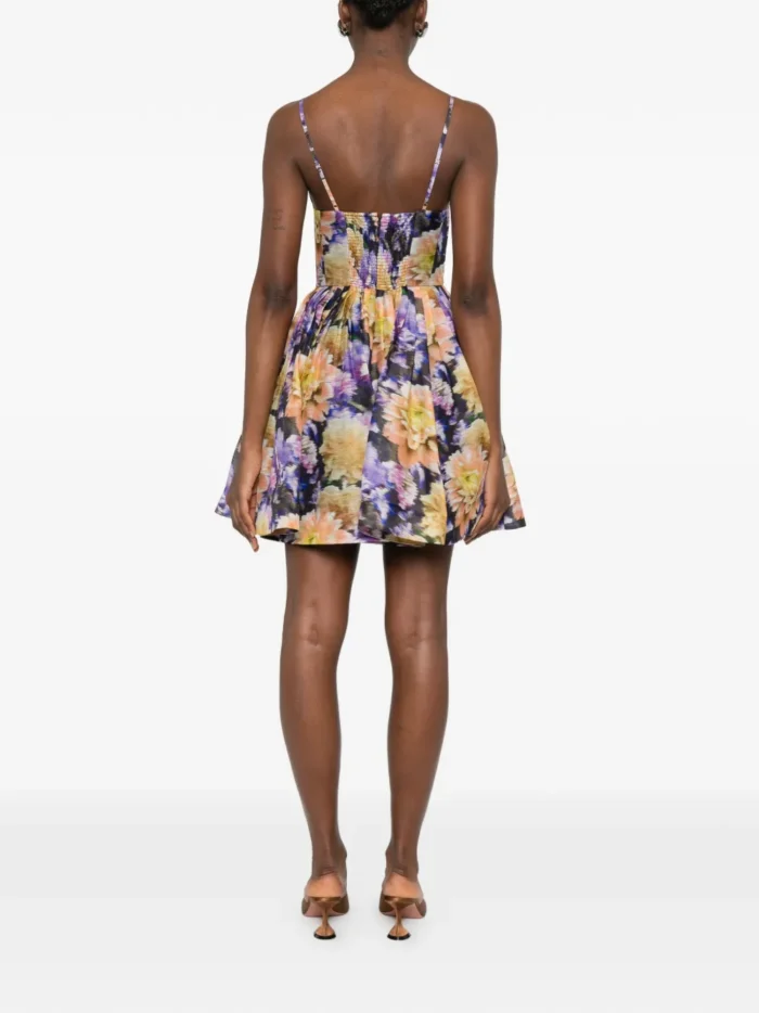 ZIMMERMANN v-neck floral mini dress - Image 4