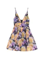 ZIMMERMANN v-neck floral mini dress