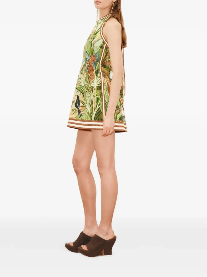ALEMAIS Toucan Tango halter printed mini dress - Image 3