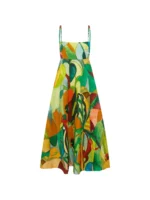 ALEMAIS mokshini adjustable-strap midi dress