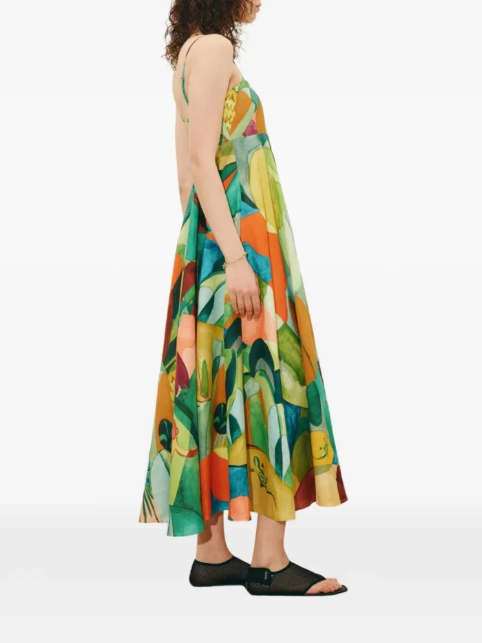 ALEMAIS mokshini adjustable-strap midi dress - Image 3