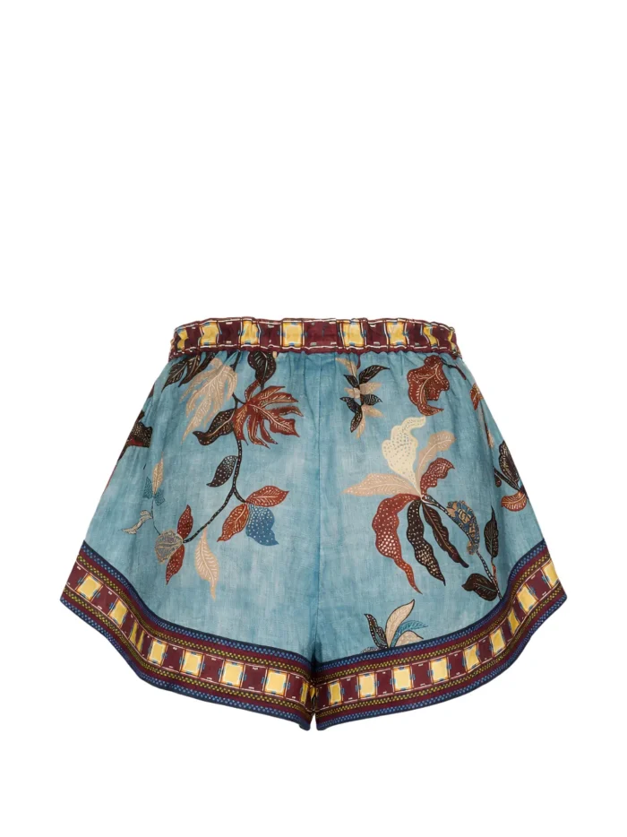 ALEMAIS drawstring-fastening bird-print shorts - Image 2