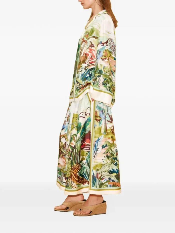 ALEMAIS Jungle Boogie silk trousers - Image 3