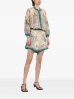 ZIMMERMANN jewel-button high-collar blouse - Image 3