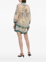 ZIMMERMANN jewel-button high-collar blouse - Image 5