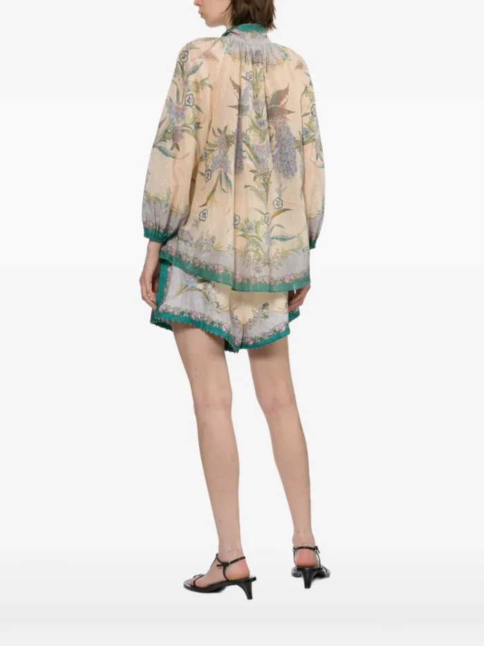 ZIMMERMANN jewel-button high-collar blouse - Image 5