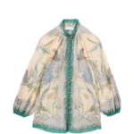 ZIMMERMANN jewel-button high-collar blouse
