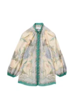 ZIMMERMANN jewel-button high-collar blouse