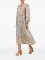 ZIMMERMANN V-neck puff-sleeve midi dress - Image 3