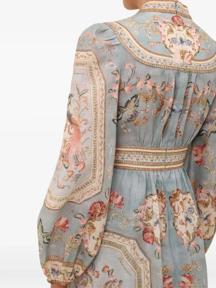 ZIMMERMANN V-neck puff-sleeve midi dress - Image 5