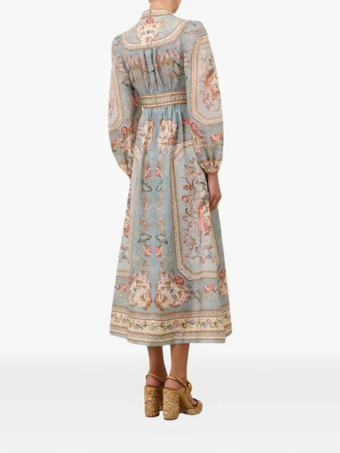 ZIMMERMANN V-neck puff-sleeve midi dress - Image 6