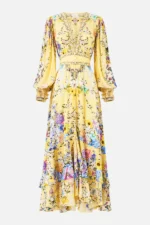 Camilla Long Button Front Dress Darling Buds - Image 3